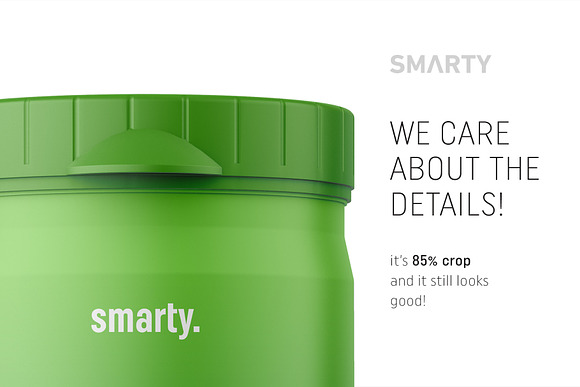 Plastic matt jar mockup in Product Mockups - product preview 3