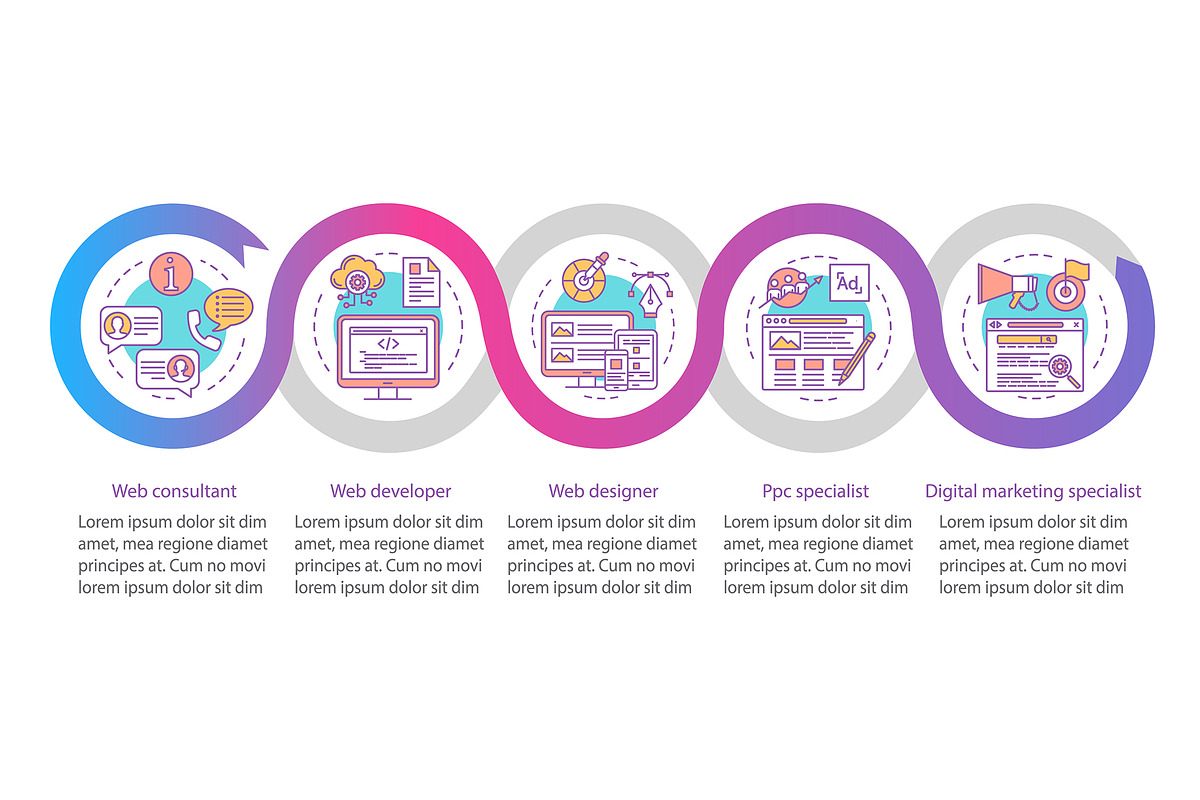 Web consulting services infographic in Web Elements - product preview 8