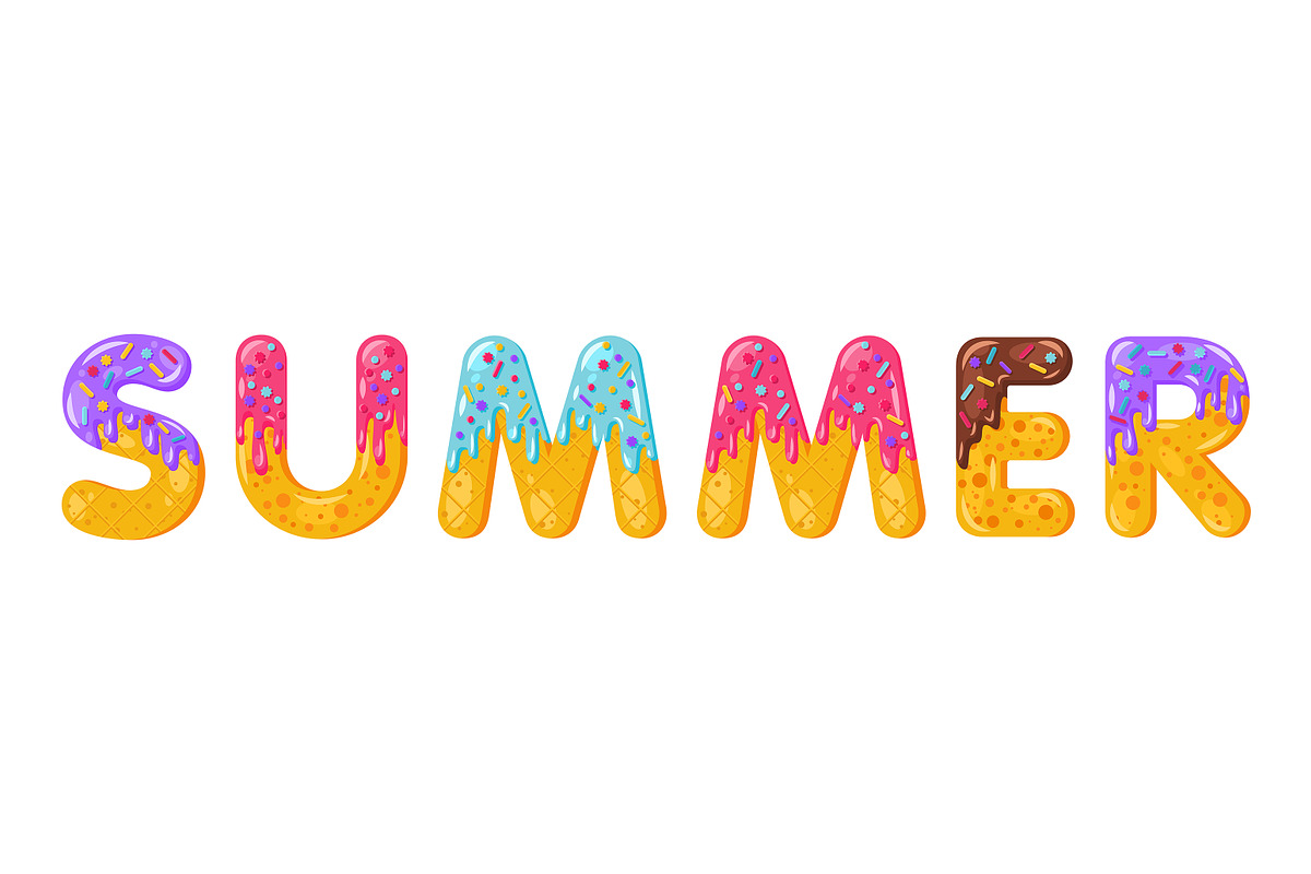 Donut cartoon summer biscuit font in Add-Ons - product preview 8