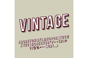 Vintage 3d vector lettering