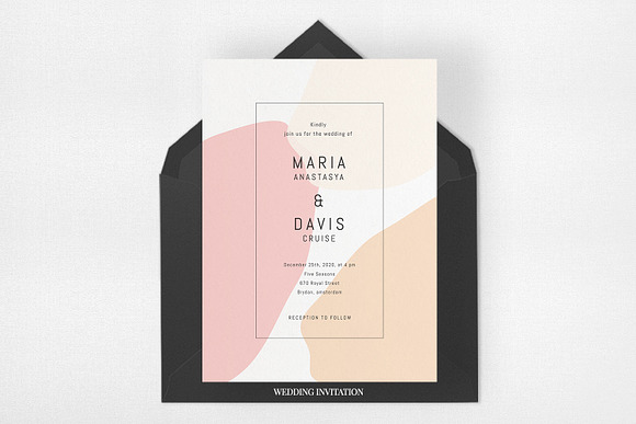 Abstract Wedding Invitation Suite in Wedding Templates - product preview 1