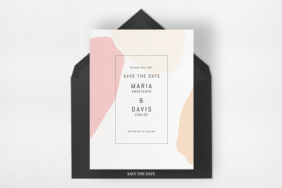 Abstract Wedding Invitation Suite in Wedding Templates - product preview 3