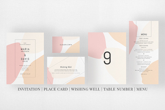 Abstract Wedding Invitation Suite in Wedding Templates - product preview 4