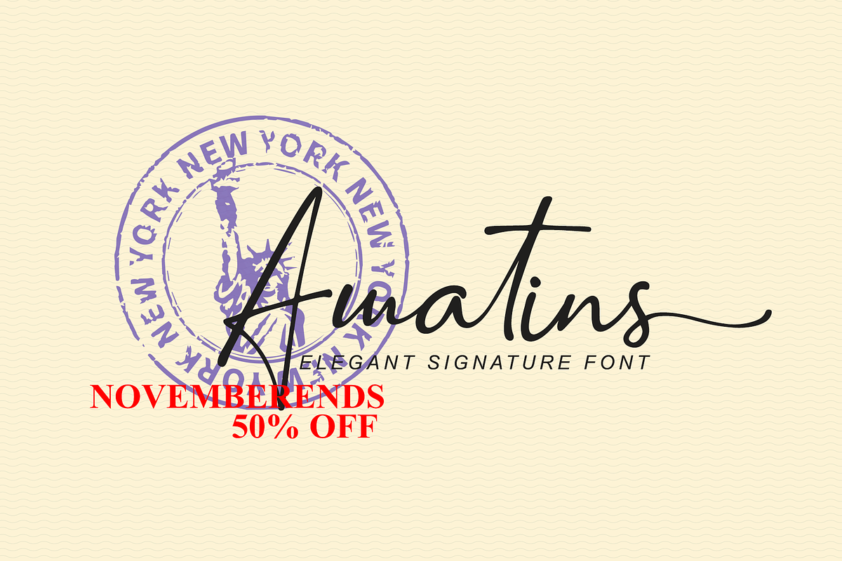 Amatins Script in Script Fonts - product preview 8