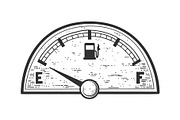 Car fuel gauge empty tank indicator