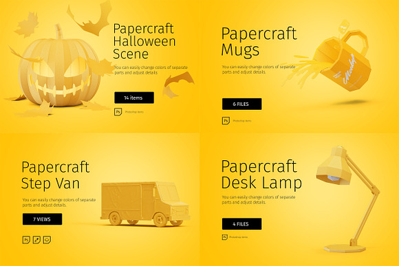 Paper Artwork Bundle in Illustrations - product preview 2