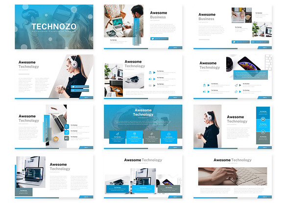 Technozo - Powerpoint Template in PowerPoint Templates - product preview 1