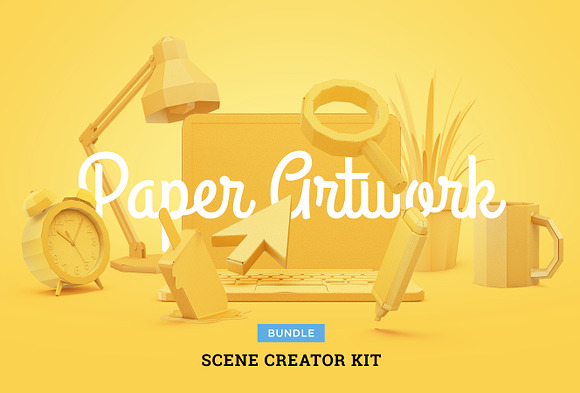 Paper Artwork Bundle in Illustrations - product preview 6