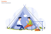 Camping - Vector Illustration