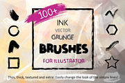 100+ Ink Brushes for Illustrator