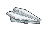 Paper plane sketch vector