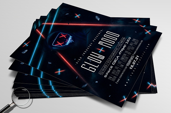 Glow Mood | Club & Deejay Flyer in Flyer Templates - product preview 2