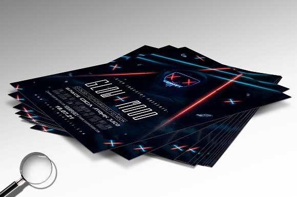 Glow Mood | Club & Deejay Flyer in Flyer Templates - product preview 3