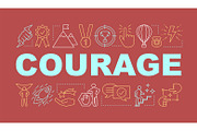 Courage word concepts banner
