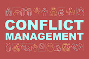 Conflict management concept banner