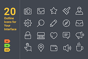 20 Outline Icons For Your Interface