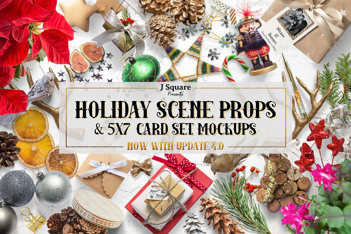 Holiday Props CardSet MockUps & More in Scene Creator Mockups - product preview 8