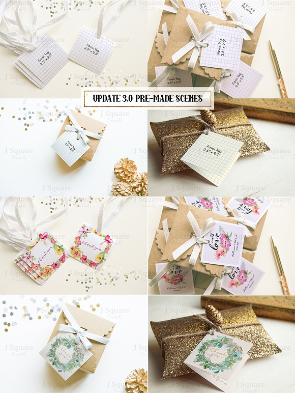 Holiday Props CardSet MockUps & More in Scene Creator Mockups - product preview 4