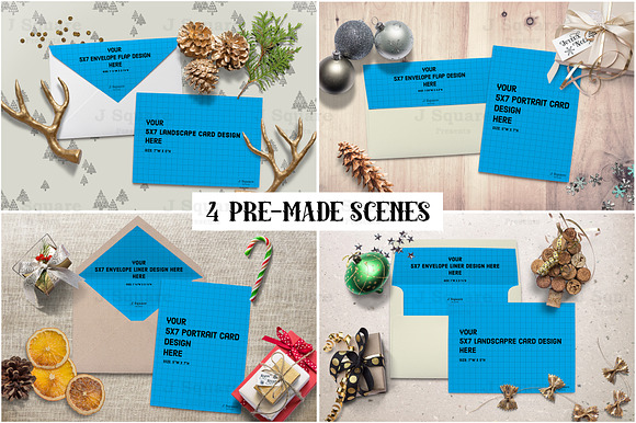 Holiday Props CardSet MockUps & More in Scene Creator Mockups - product preview 6