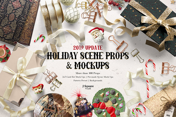 Holiday Props CardSet MockUps & More in Scene Creator Mockups - product preview 12