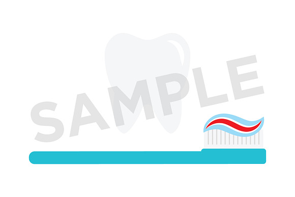 Tooth and Toothbrush Clip Art Set in Illustrations - product preview 9
