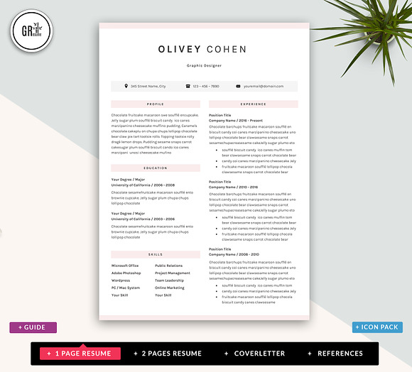 Creative Resume CV Template in Letter Templates - product preview 1
