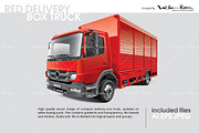 Red Delivery Box Truck