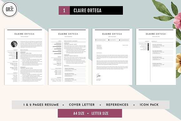 CV Resume Template Bundle Vol 5 in Letter Templates - product preview 1