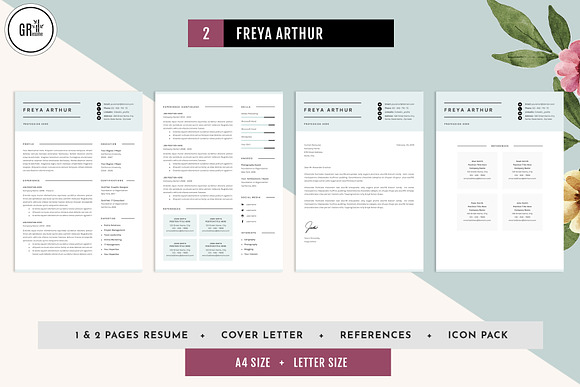 CV Resume Template Bundle Vol 5 in Letter Templates - product preview 2