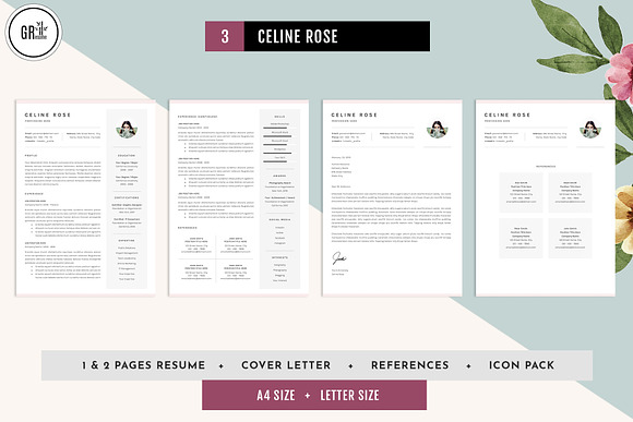 CV Resume Template Bundle Vol 5 in Letter Templates - product preview 3