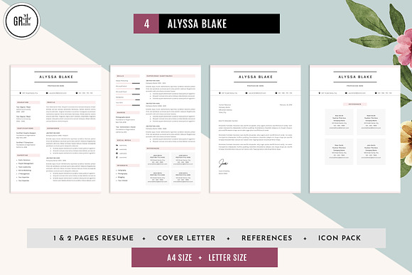 CV Resume Template Bundle Vol 5 in Letter Templates - product preview 4