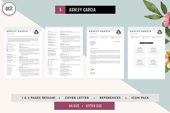 CV Resume Template Bundle Vol 5 in Letter Templates - product preview 5