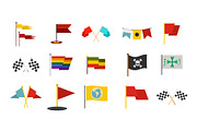 Flag icon set, flat style