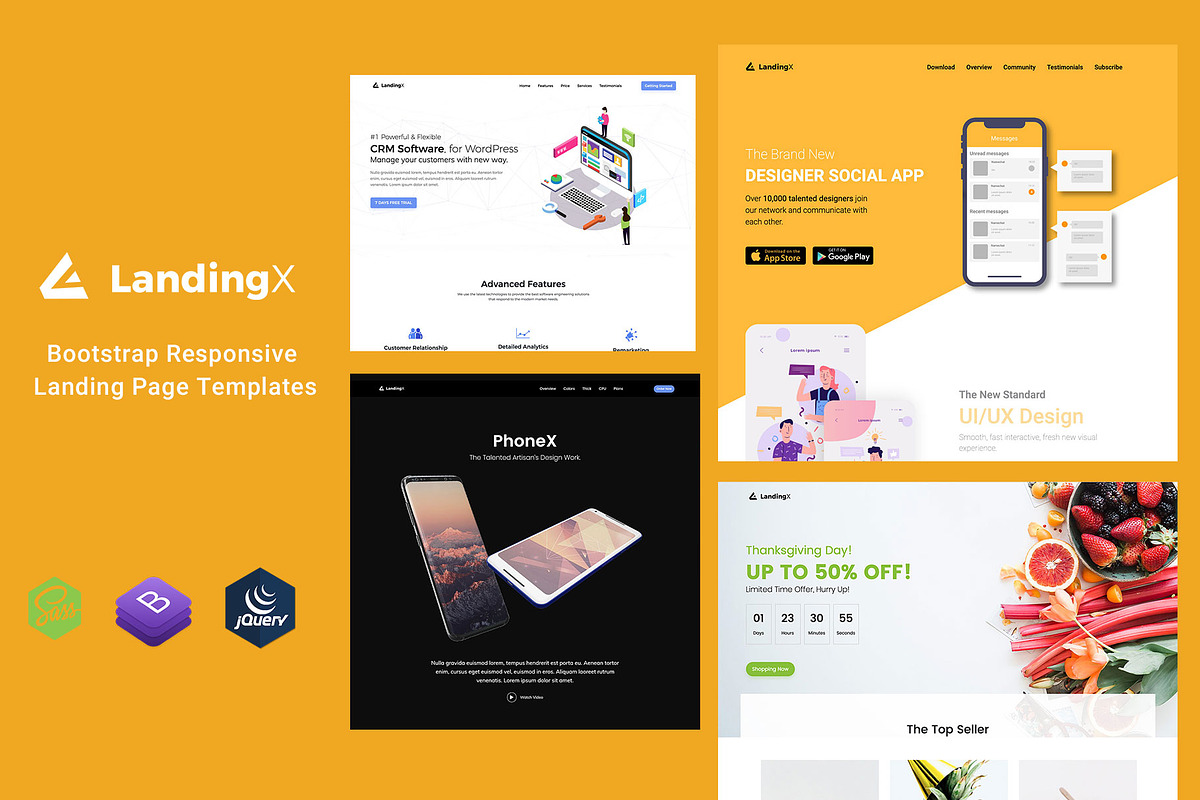 LandingX Landing Page Templates in HTML/CSS Themes - product preview 8