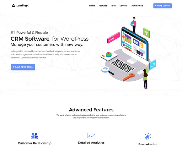 LandingX Landing Page Templates in HTML/CSS Themes - product preview 1
