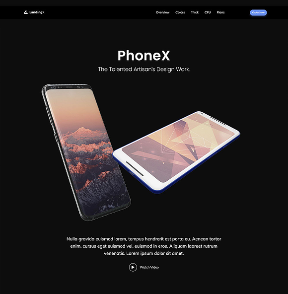 LandingX Landing Page Templates in HTML/CSS Themes - product preview 2
