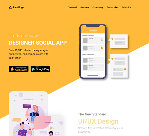 LandingX Landing Page Templates in HTML/CSS Themes - product preview 4