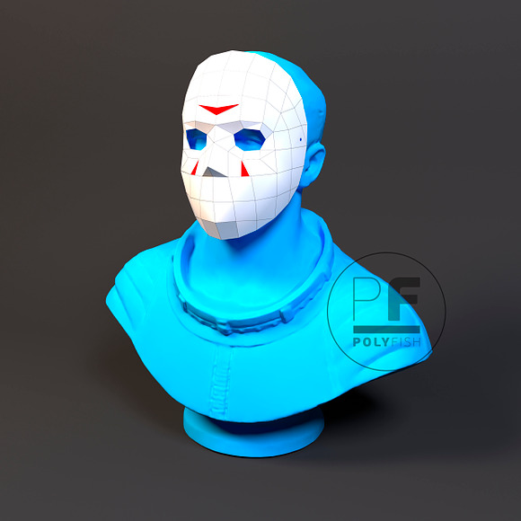 DIY Jason Mask 3D model template in Templates - product preview 2