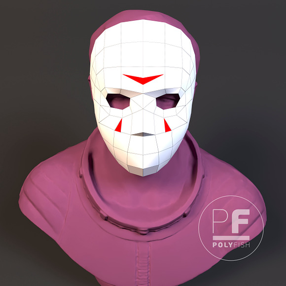 DIY Jason Mask 3D model template in Templates - product preview 3
