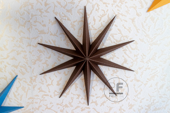 DIY Polygonal stars 3D model templat in Templates - product preview 1