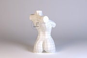 DIY Female torso 3D model template