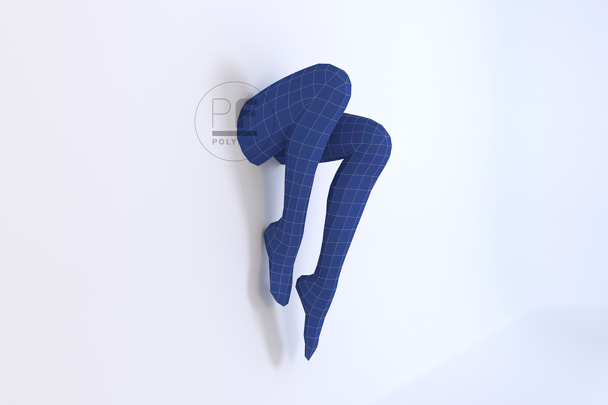 DIY Female legs 3D model template in Templates - product preview 8