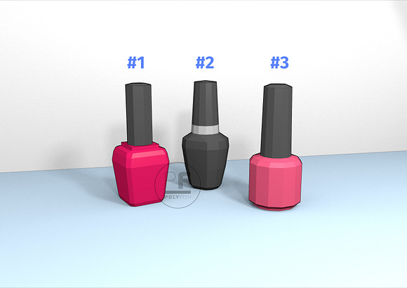 DIY Polygonal cosmetics 3D model in Templates - product preview 1
