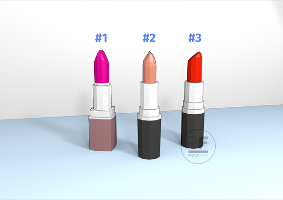 DIY Polygonal cosmetics 3D model in Templates - product preview 3