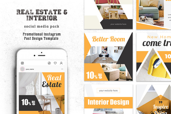 INTERIOR SOCIAL MEDIA PACK in Instagram Templates - product preview 5