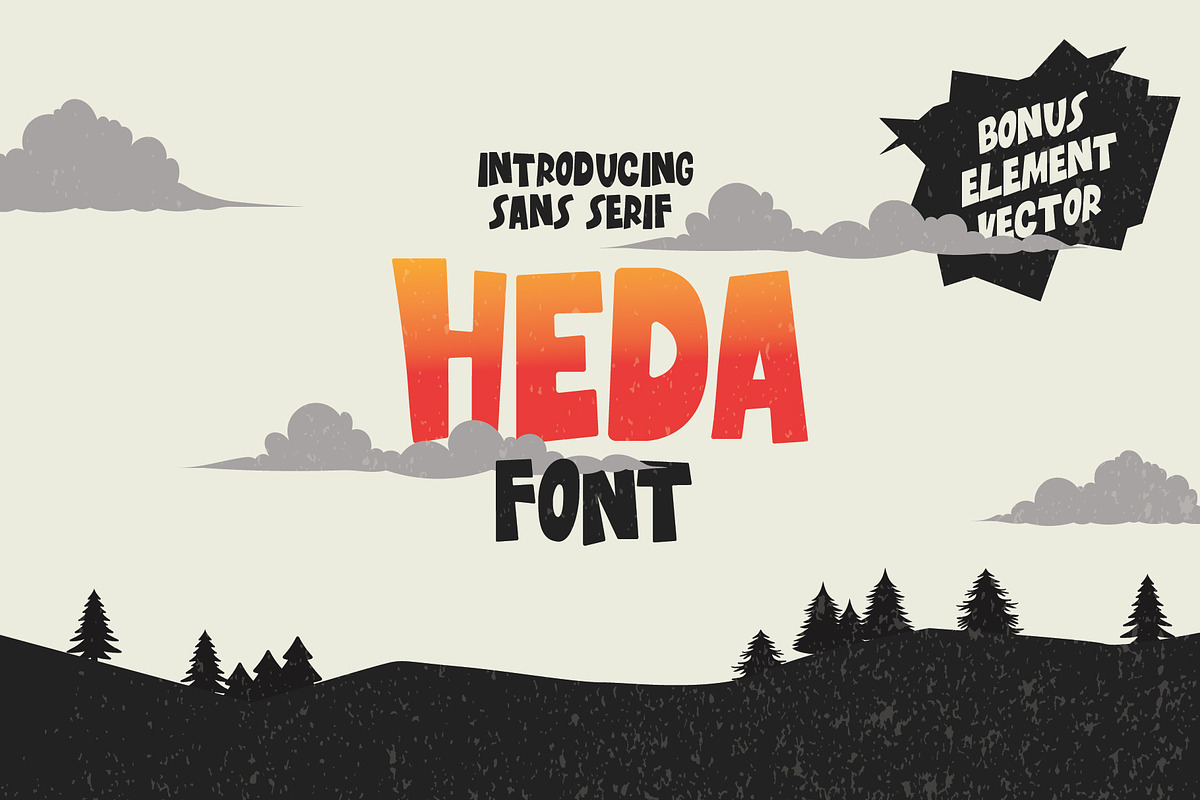 HEDA :  FUN SANS SERIF FONT in Sans-Serif Fonts - product preview 8