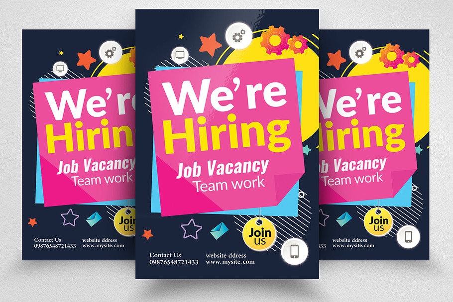 We Are Hiring / Job Vacancy Flyer in Flyer Templates - product preview 8
