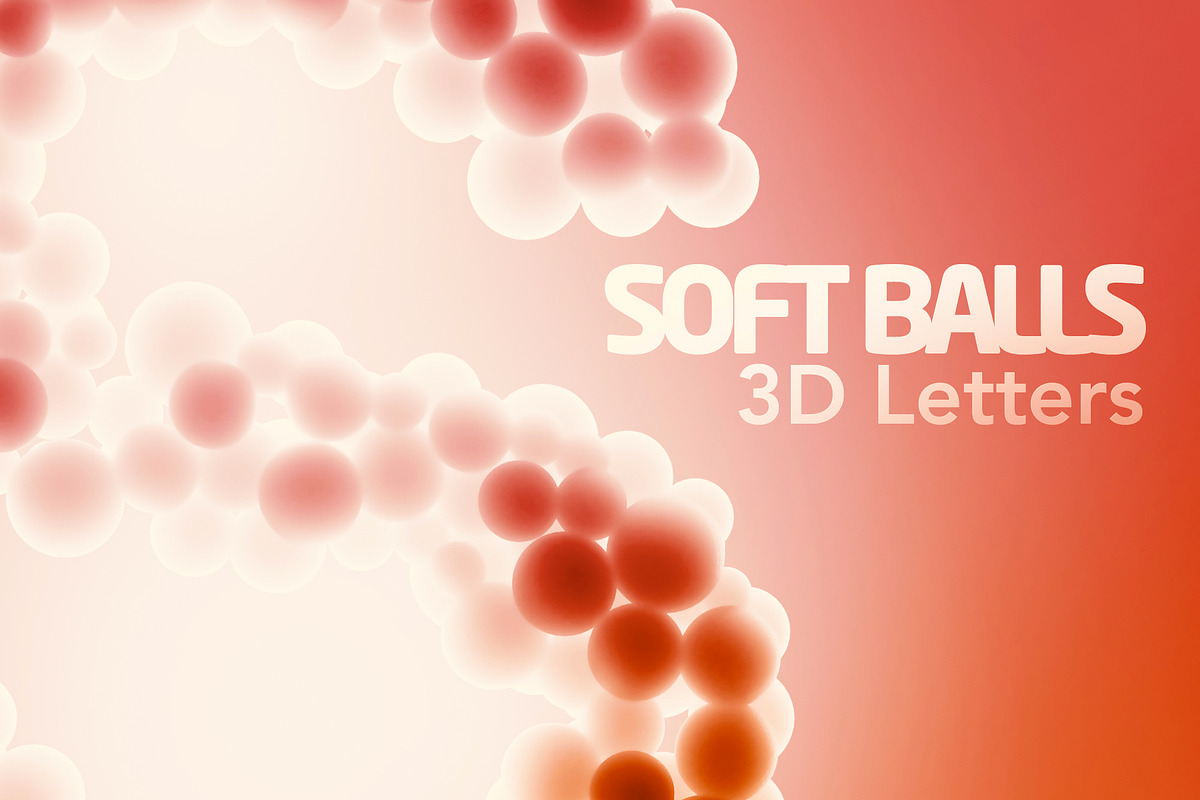 Soft Ball PSD Letters in Objects - product preview 8