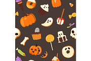 Halloween sweets vector seamless