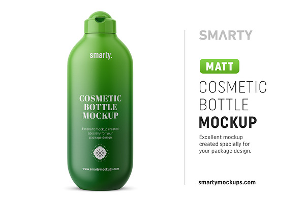 Matt cosmetic bottle mockup